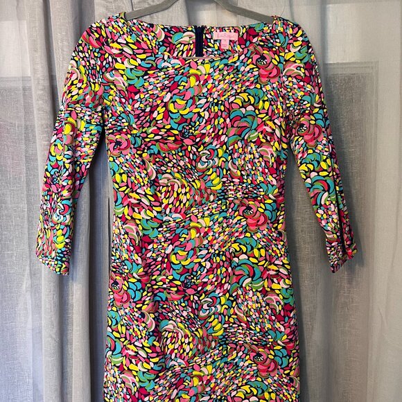 Lilly Pulitzer Shauna Shift Dress in Booty Caw Print Size 0 - Picture 1 of 4